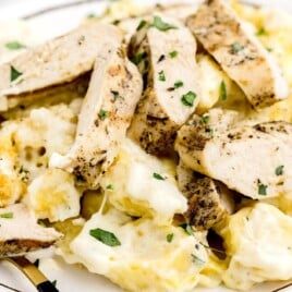 Asiago Tortellini Alfredo με ψητό κοτόπουλο